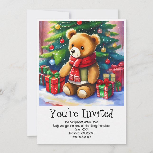 Personalised Christmas Party Invitation (Front)