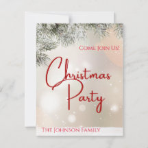 Personalised Christmas Party Invitation