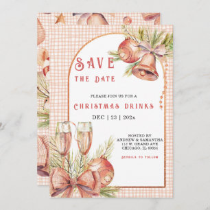 Personalised  Christmas Party Save The Date Invitation