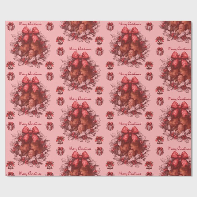 Personalised Christmas Pattern Wrapping Paper (Flat)