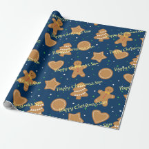 Personalised Christmas pattern wrapping paper
