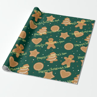 Personalised Christmas pattern wrapping paper