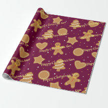 Personalised Christmas pattern wrapping paper