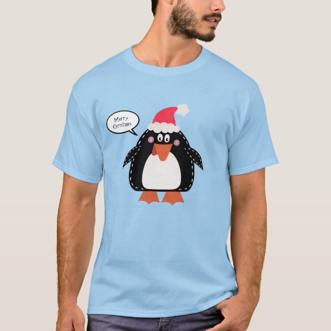 Personalised Christmas Penguin T-Shirt (Front)