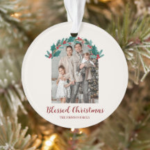 Personalised Christmas Photo Acrylic Ornament