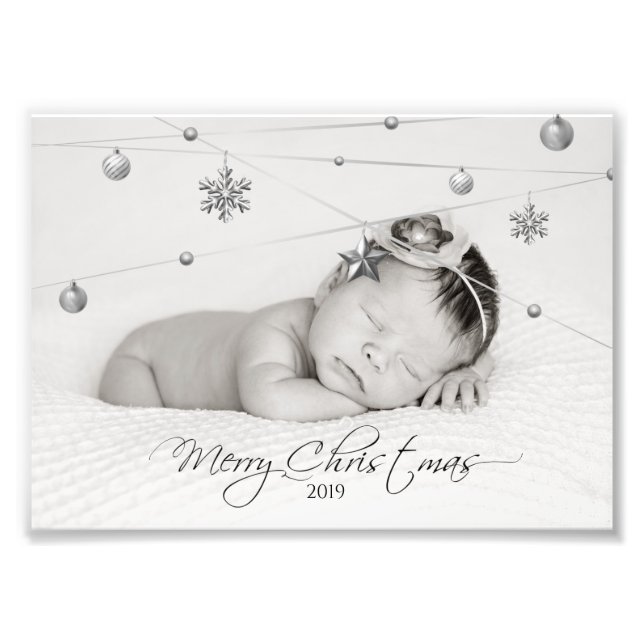 Personalised Christmas Photo and Calligraphy (Front)
