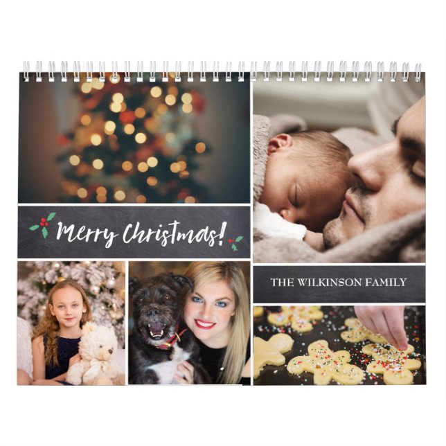 Personalised, Christmas, Photo Collage Calendar (Cover)