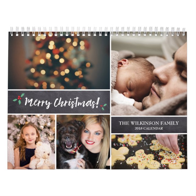 Personalised, Christmas, Photo Collage Calendar (Cover)