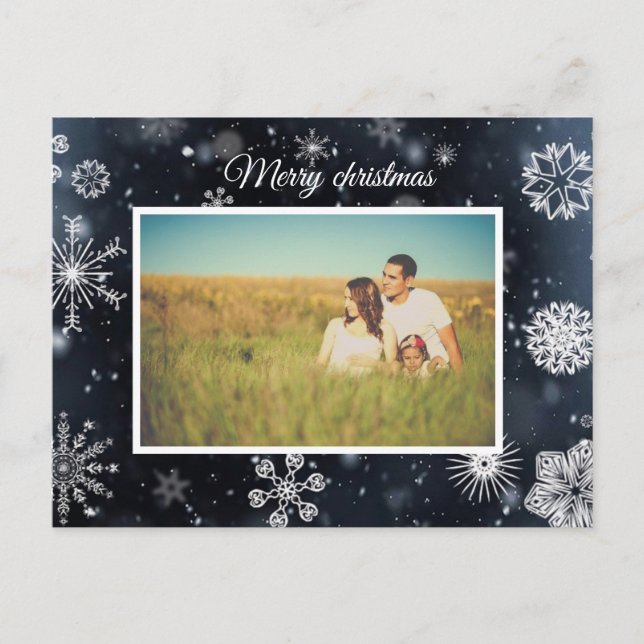 Personalised Christmas photo Postcard (Front)