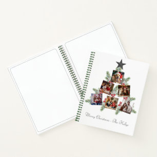 Personalised Christmas photos tree Notebook