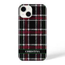 Personalised Christmas Plaid phone case