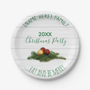 Personalised Christmas Plates - Christamas Party