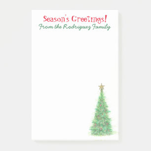 Personalised Christmas post-it notes