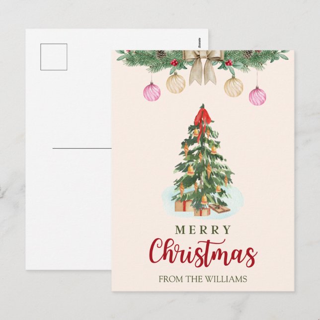 Personalised Christmas Postcard (Front/Back)