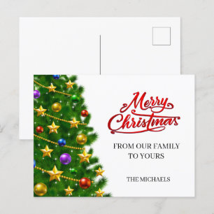 Personalised Christmas Postcard