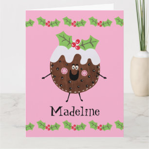 Personalised Christmas Pudding Card