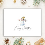 Personalised Christmas Realtor Watercolor Snowman Holiday Card<br><div class="desc">My Personalised Christmas Realtor Watercolor Snowman Holiday Card is the perfect way to stay connected this holiday season.</div>