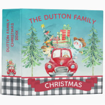 Personalised Christmas Red Truck  Photo Scrapbook