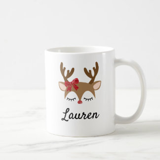 Personalised Christmas Reindeer Coffee Mug
