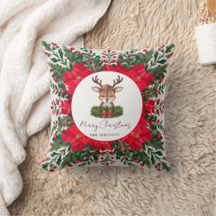 Personalised Christmas reindeer  Cushion