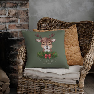 Personalised Christmas reindeer  Cushion