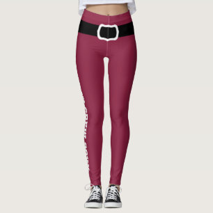 Personalised Christmas Rich Berry Cute Family Fun Leggings