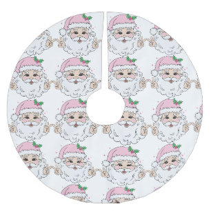Personalised Christmas Santa Photo Brushed Polyester Tree Skirt
