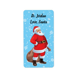 Personalised Christmas Santa Snow Gift Tags