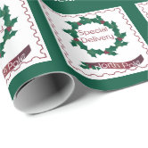 Christmas North Pole Express Mail Santa Wrapping Paper