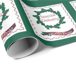 Personalised Christmas Santa Special Delivery Wrapping Paper