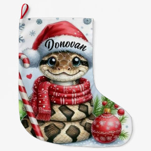 Personalised Christmas Snake Large Christmas Stocking