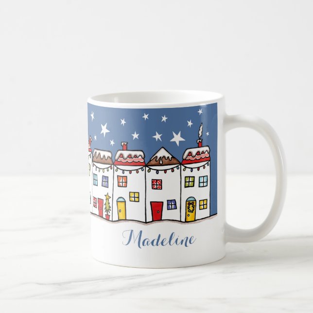 Personalised Christmas Snow Scene Mug Gift (Right)