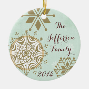 Personalised Christmas Snowflake Family Ornament