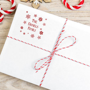 Personalised Christmas Snowflake Rubber Stamp