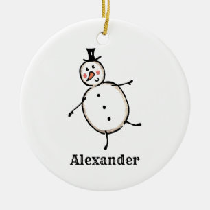 Personalised Christmas Snowman Decoration