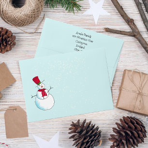 Personalised Christmas Snowman Envelope