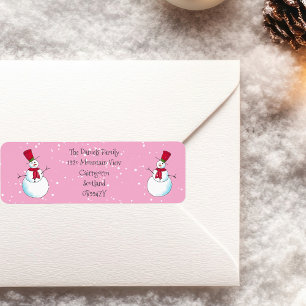 Personalised Christmas Snowman Return Address