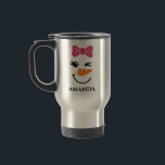 Personalised christmas snowman with custom name  travel mug<br><div class="desc">Personalised christmas snowman with custom name Travel Mug.</div>