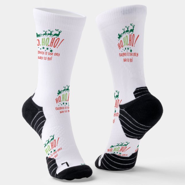 Personalised Christmas Socks - Holiday Lights (Angled)