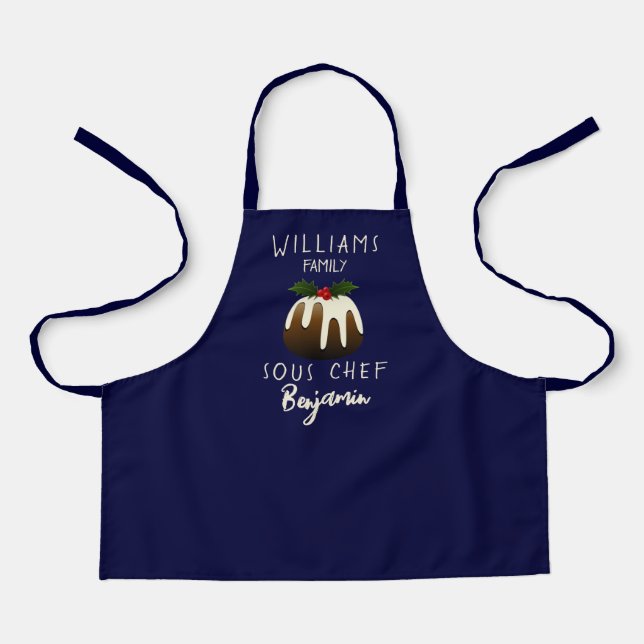 Personalised Christmas Sous Chef Apron (Front)