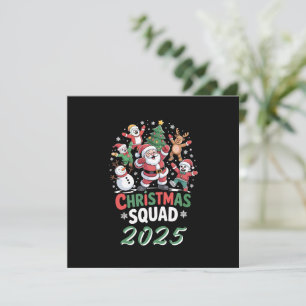 Personalised Christmas Squad 2025 Santa Family Invitation