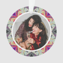 Personalised Christmas Star Fun Grey Purple Photo