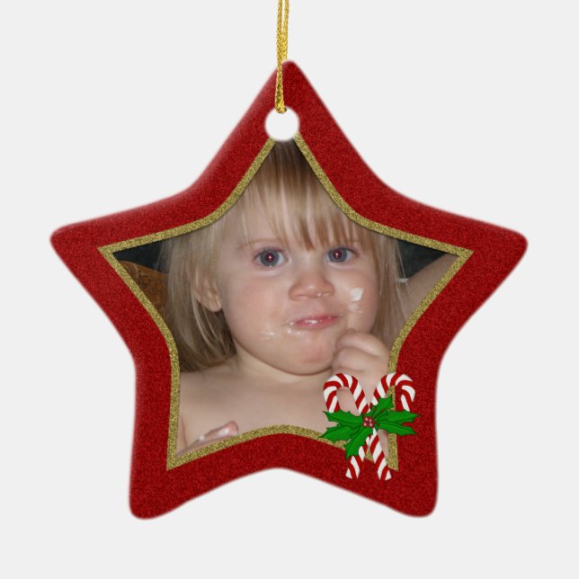 Personalised Christmas Star Ornament (Front)