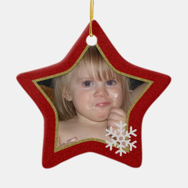 Personalised Christmas Star Ornament (Front)