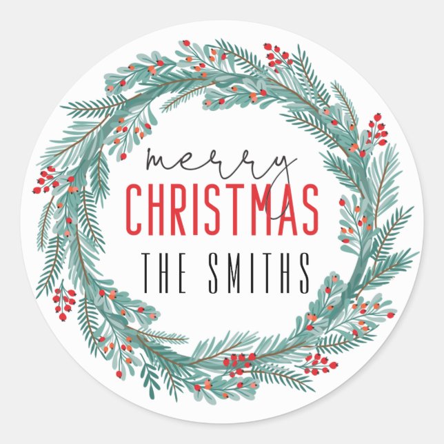 Personalised Christmas Sticker (Front)