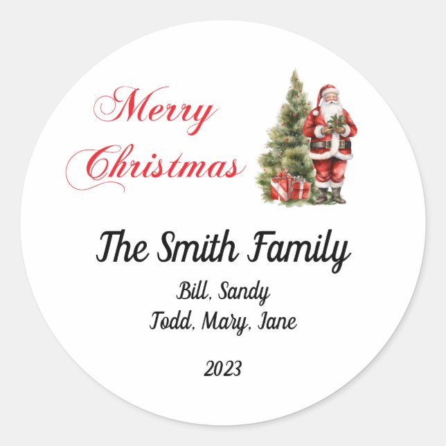 Personalised Christmas Stickers  (Front)