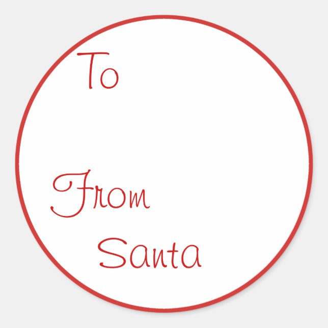 Personalised Christmas stickers with red border (Front)