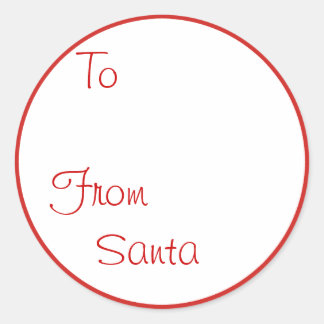 Personalised Christmas stickers with red border