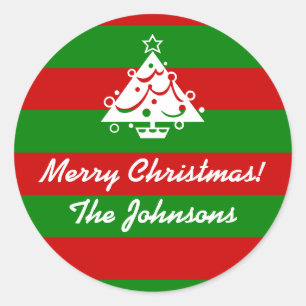 Personalised Christmas stickers Xmas gift tags