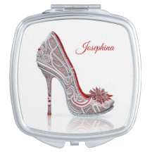 Personalised Christmas Stiletto Compact Mirror
